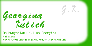 georgina kulich business card